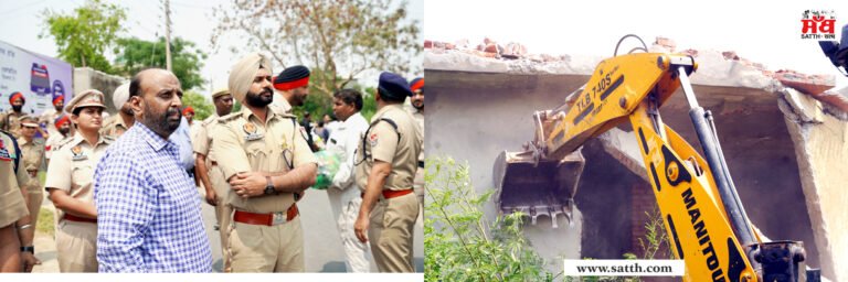 ‘ਯੁੱਧ ਨਸ਼ਿਆਂ ਵਿਰੁੱਧ’ ਤਹਿਤ ਔੜ ਵਿਖੇ ਨਸ਼ਾ ਸਮੱਗਲਰ ਵੱਲੋਂ ਕੀਤੀ ਨਾਜਾਇਜ਼ ਉਸਾਰੀ ‘ਤੇ ਚੱਲਿਆ ਪੀਲ਼ਾ ਪੰਜਾ