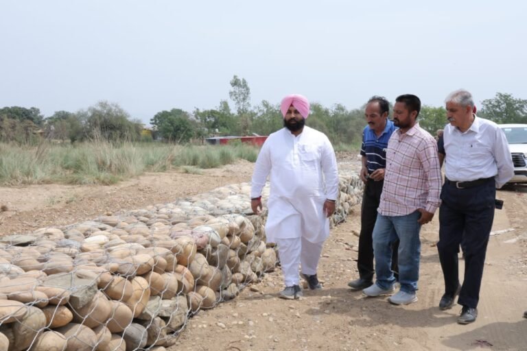 ਵਾਹੀਯੋਗ ਜ਼ਮੀਨ ਤੇ ਘਰਾਂ ਨੂੰ ਹੜ੍ਹਾਂ ਦੀ ਮਾਰ ਤੋ ਬਚਾਉਣ ਲਈ ਕੀਤੇ ਗਏ ਹਨ ਪੁਖਤਾ ਪ੍ਰਬੰਧ- ਹਰਜੋਤ ਬੈਂਸ