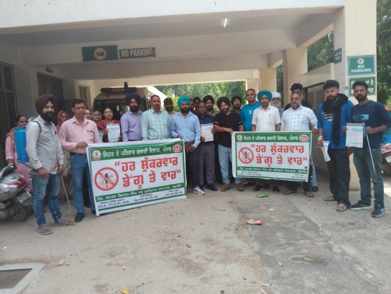 ਡੇਂਗੂ ਦੀ ਰੋਕਥਾਮ ਲਈ ਪਾਣੀ ਨਾ ਖੜ੍ਹਾ ਹੋਣ ਦਿੱਤਾ ਜਾਵੇ : ਡਾ. ਕੁਲਵਿੰਦਰ ਮਾਨ