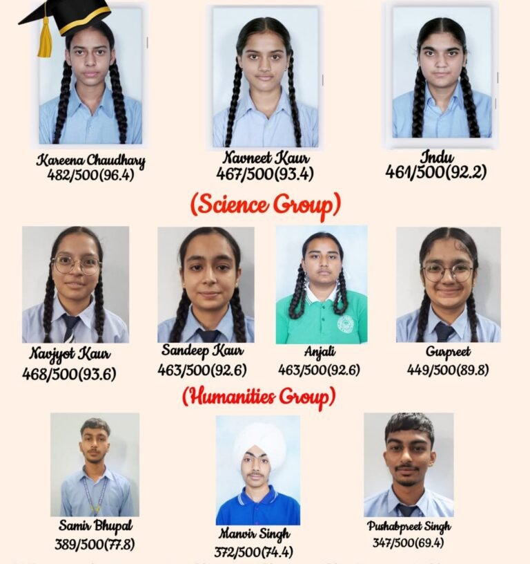 ਨਿਊ ਆਦਰਸ਼ ਸੀਨੀਅਰ ਸੈਕੰਡਰੀ ਸਕੂਲ ਸੜੋਆ ਦਾ ਬਾਰਵੀਂ ਦਾ ਨਤੀਜਾ ਰਿਹਾ ਸ਼ਾਨਦਾਰ