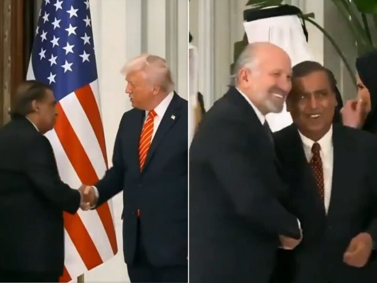 ਰਿਲਾਇੰਸ ਇੰਡਸਟਰੀਜ਼ ਦੇ ਚੇਅਰਮੈਨ ਮੁਕੇਸ਼ ਅੰਬਾਨੀ ਨੇ ਦੋਹਾ ਵਿੱਚ ਅਮਰੀਕੀ ਰਾਸ਼ਟਰਪਤੀ ਡੋਨਾਲਡ ਟਰੰਪ ਨਾਲ ਮੁਲਾਕਾਤ ਕੀਤੀ