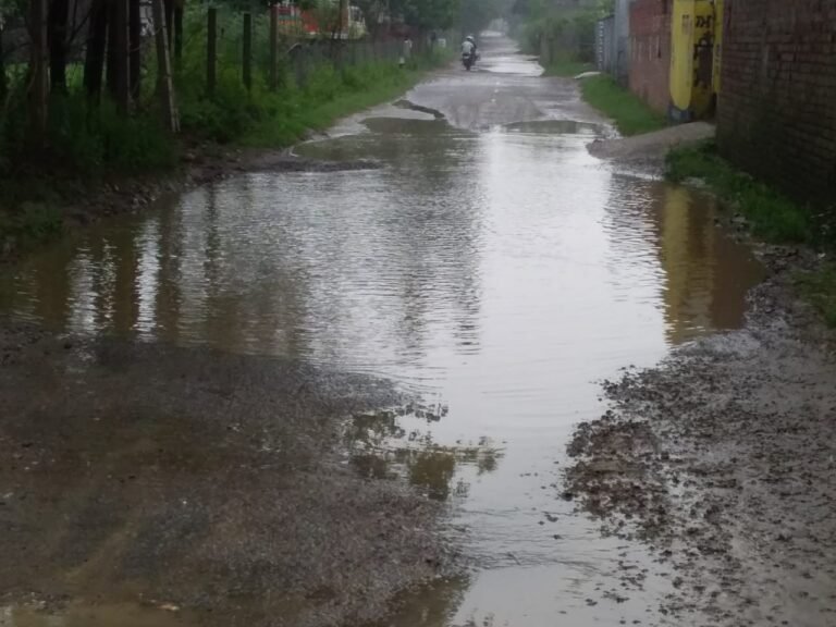 ਘਰਾਂ ਦੇ ਕਨੈਕਸ਼ਨਾਂ ਤੇ ਨਹਿਰੀ ਪਾਣੀ ਲਈ ਪਾਈਪਾਂ ਦਬਾਉਣ ਲਈ ਸੜਕ ਦਾ ਪੁੱਟ ਪੁੱਟ ਕੀਤਾ ਬੁਰਾ ਹਾਲ