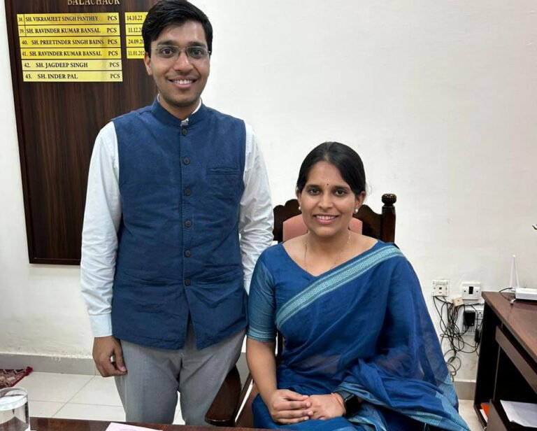 2023 ਬੈਚ ਦੇ ਆਈ.ਏ.ਐਸ ਅਧਿਕਾਰੀ ਕ੍ਰਿਤਿਕਾ ਗੋਇਲ ਨੇ ਐਸ.ਡੀ.ਐਮ. ਵਜੋਂ ਅਹੁਦਾ ਸੰਭਾਲਿਆ