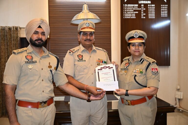 ਜਸਵਿੰਦਰ ਸਿੰਘ ਏ.ਐੱਸ.ਆਈ ਸਨਮਾਨਤ