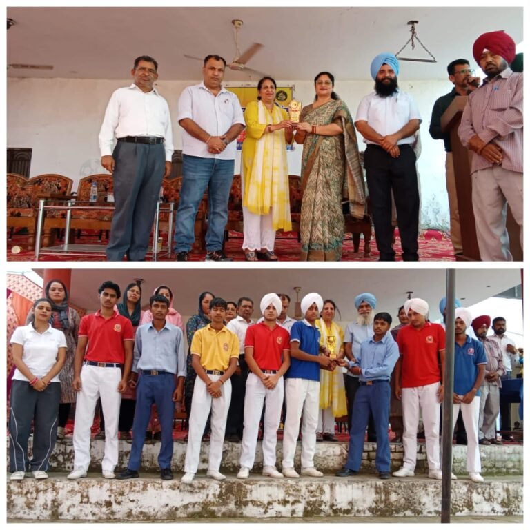 ਨਿਊ ਆਦਰਸ਼ ਸੀਨੀਅਰ ਸੈਕੰਡਰੀ ਸਕੂਲ ਸੜੋਆ ਨੂੰ ਸਨਮਾਨਿਤ ਕੀਤਾ ਗਿਆ