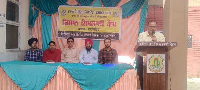 ਖੇਤੀਬਾੜੀ ਵਿਭਾਗ ਨੇ ਝੋਨੇ ਦੀ ਪਰਾਲੀ ਨਾ ਸਾੜਨ ਵਾਲੇ ਕਿਸਾਨਾਂ ਨੂੰ ਕੀਤਾ ਸਨਮਾਨਿਤ