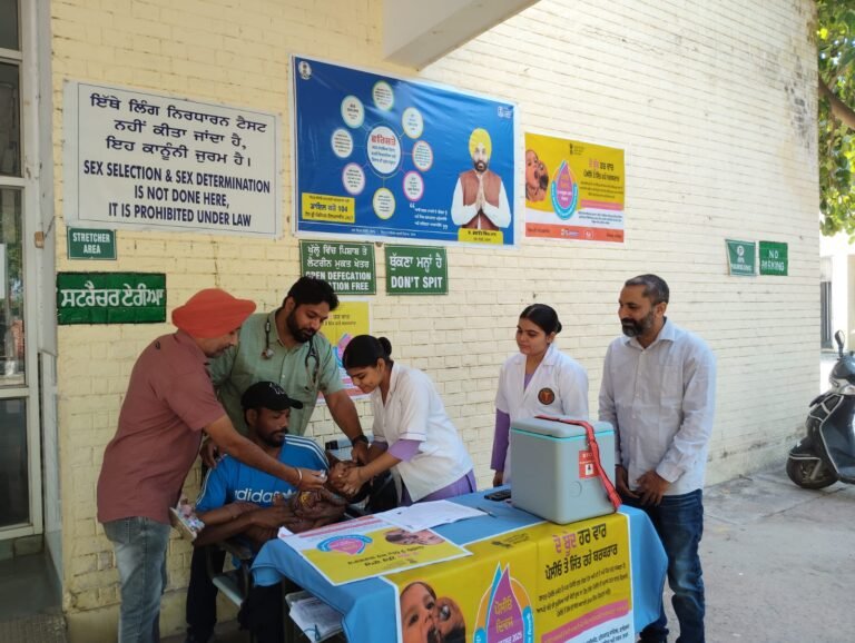 ਬਲਾਕ ਬਲਾਚੌਰ ‘ਚ 1541 ਸ਼ਹਿਰੀ ਤੇ 5109 ਪੇਂਡੂ ਬੱਚਿਆਂ ਨੂੰ ਪੋਲੀਓ ਰੋਕੂ ਦਵਾਈ ਪਿਲਾਈ  